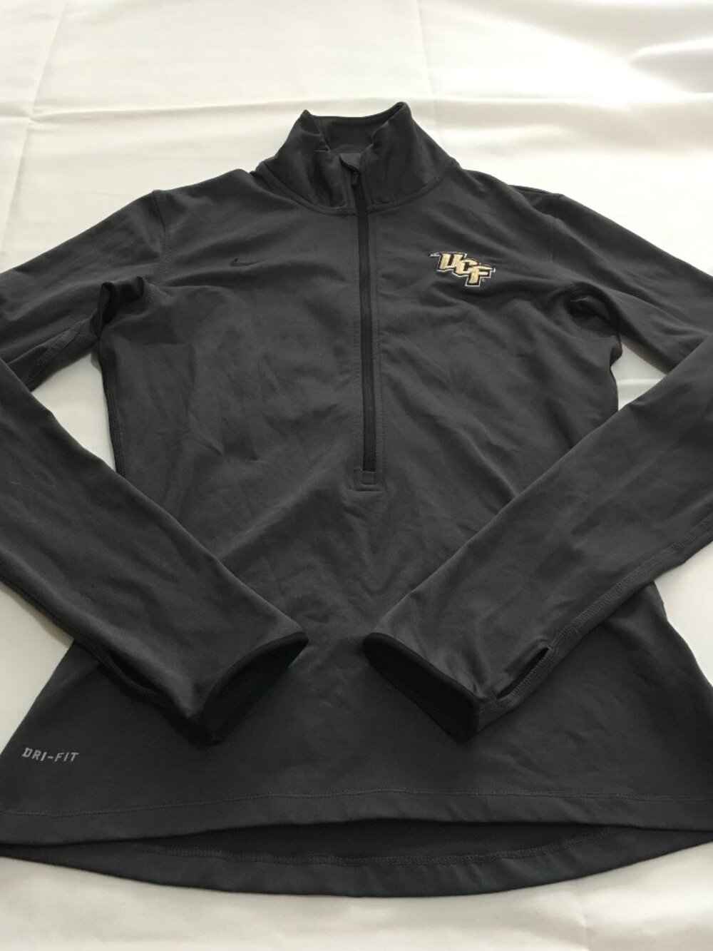 UCF Knights Nike Women Small Gray Half Zip Pullover Athletic Top Training Shirt